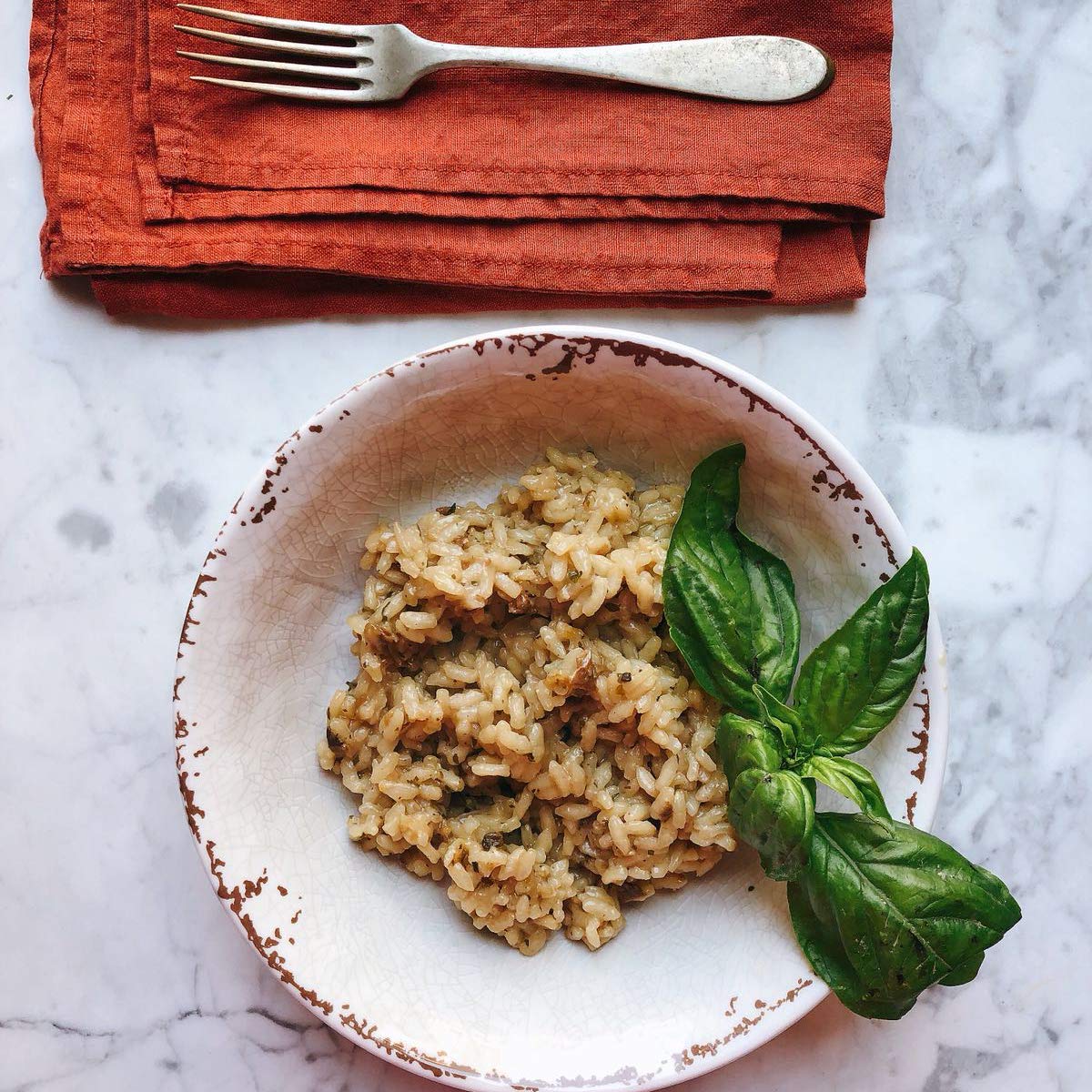 Tiberino's Real Italian Meals - Risotto with Porcini Mushroom, 7 oz, Imported from Italy, 100% Natural, No GMO's, Additives or Preservatives, Sun-Dried Ingredients, 1 Pan Cooking, No Straining Needed