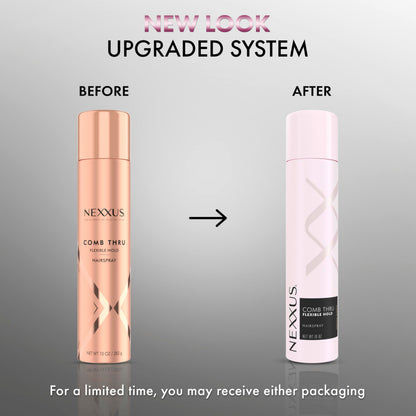 Nexxus Flexible Hold Hairspray Comb Thru for a Lightweight, Brushable Hold, with StyleProtect Technology 10 oz