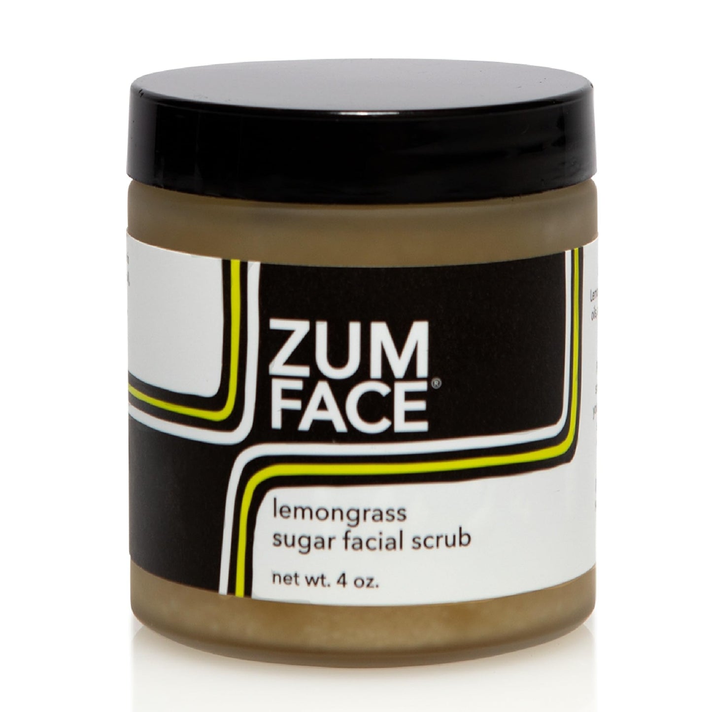Indigo Wild Zum Face Sugar Facial Scrub - Natural Sugar Scrub - Soothing Facial Exfoliator with Jojoba Oil, Coconut Oil & Olive Oil - Lemongrass - 4 oz