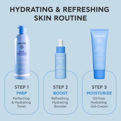 APIVITA Aqua Beelicious Perfecting & Hydrating Toner | Hydrating & Soothing Dewy Toner with Honey, Prebiotics & Flowers, 200 mL / 6.67 oz