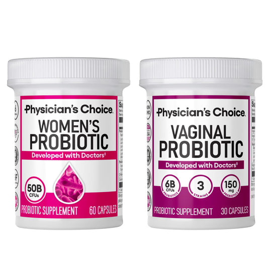 Physician's CHOICE Feminine Power Duo Bundle - Vaginal Probiotic 30ct + Womens Probiotic 60ct
