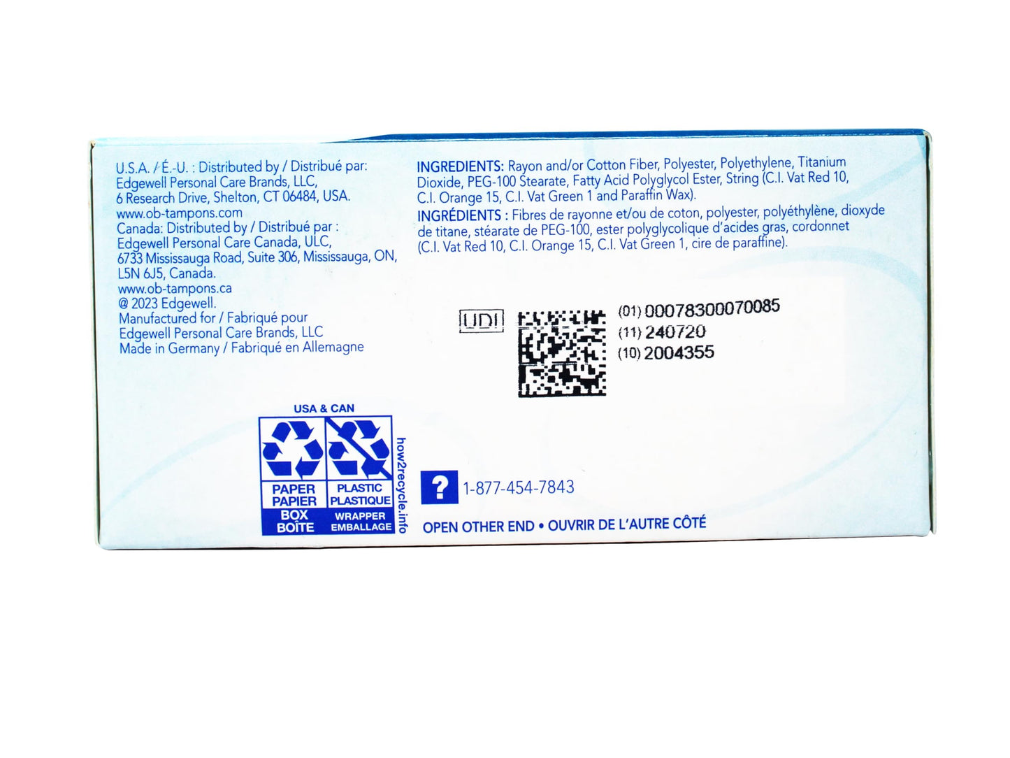 o.b. Pro Comfort Applicator Free Digital Tampons, Regular Absorbancy, 40 Count (Pack of 1)