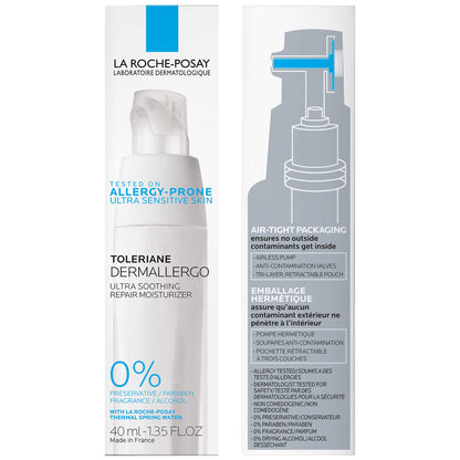 La Roche-Posay Toleriane Dermallergo Ultra Soothing Repair Face Moisturizer for Sensitive Skin, Gentle Moisturizing Face Cream for Dry Skin, Packaging May Vary, Formerly Toleriane Ultra