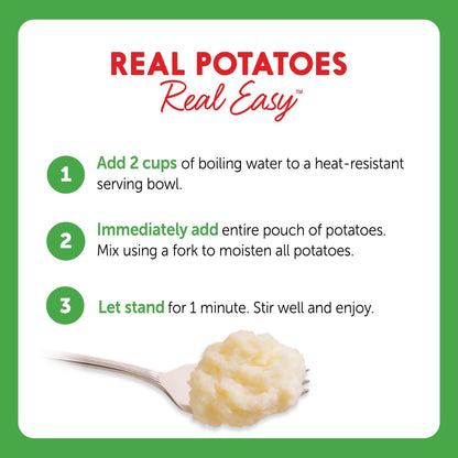 Idahoan Sour Cream & Chives Mashed Potatoes, Naturally Gluten-Free, 100% Real Idaho Potatoes, 4 servings per bag, 4 ounce (Pack of 12)