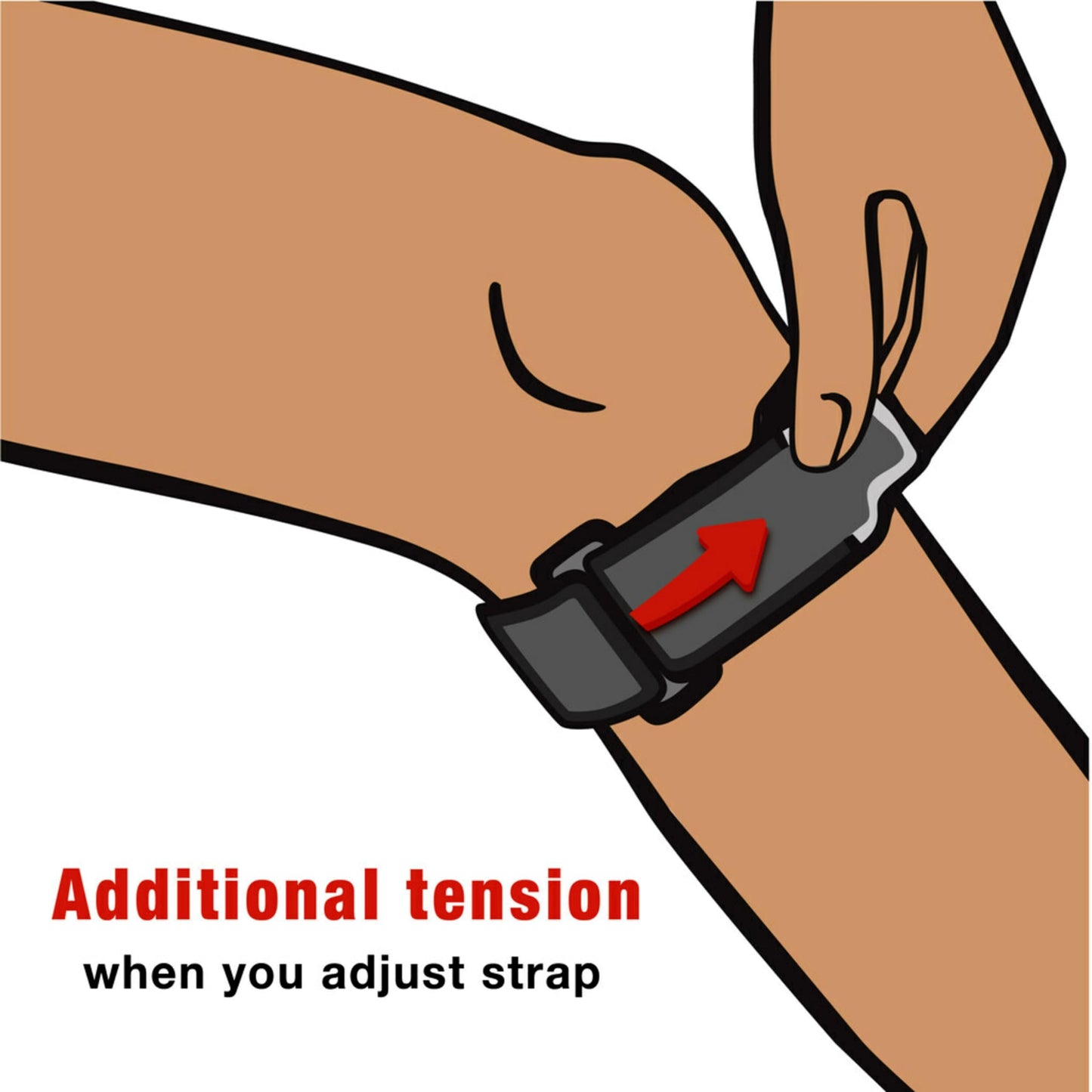 ACE Brand Knee Strap, Adjustable, Black, 1/Pack