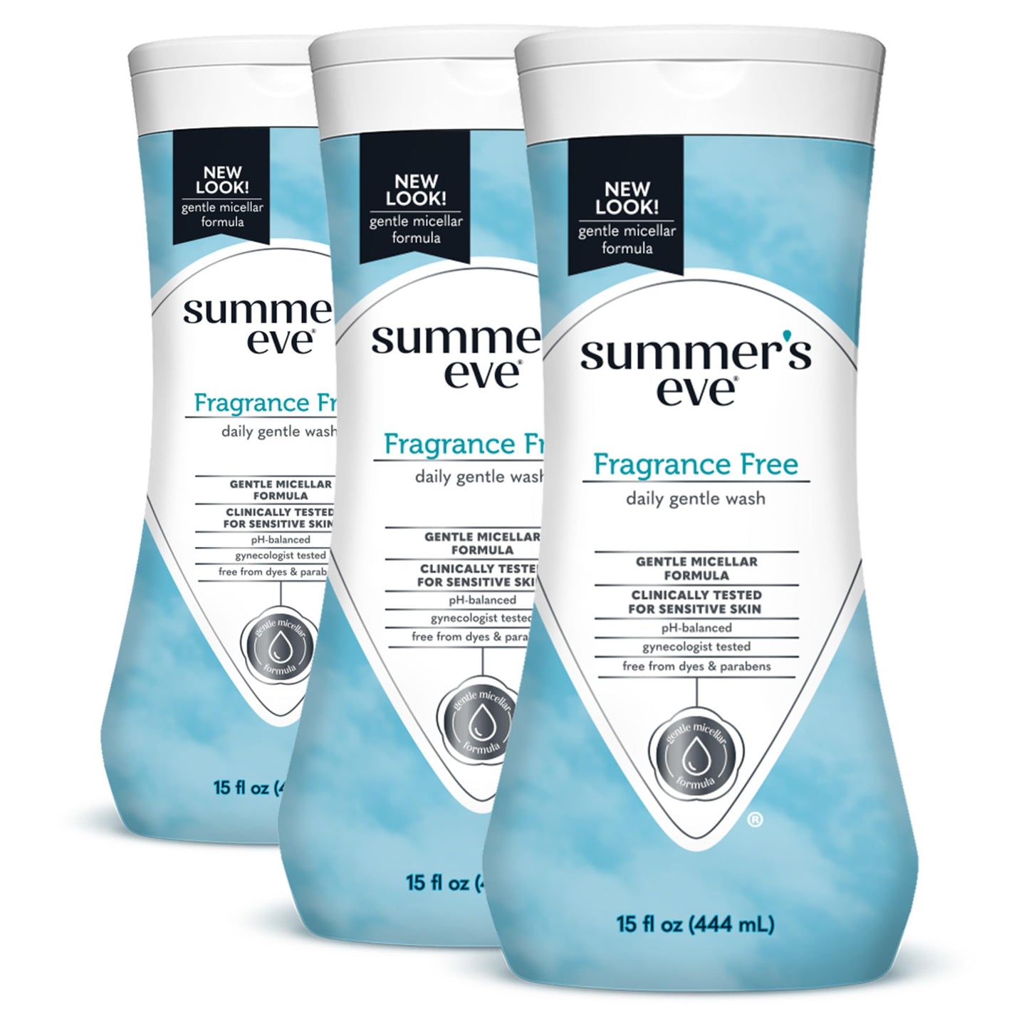 Summer's Eve Fragrance Free Gentle Daily Feminine Body Wash 3 Pack Ultra Daily Feminine Spray 2 oz 3 Pack
