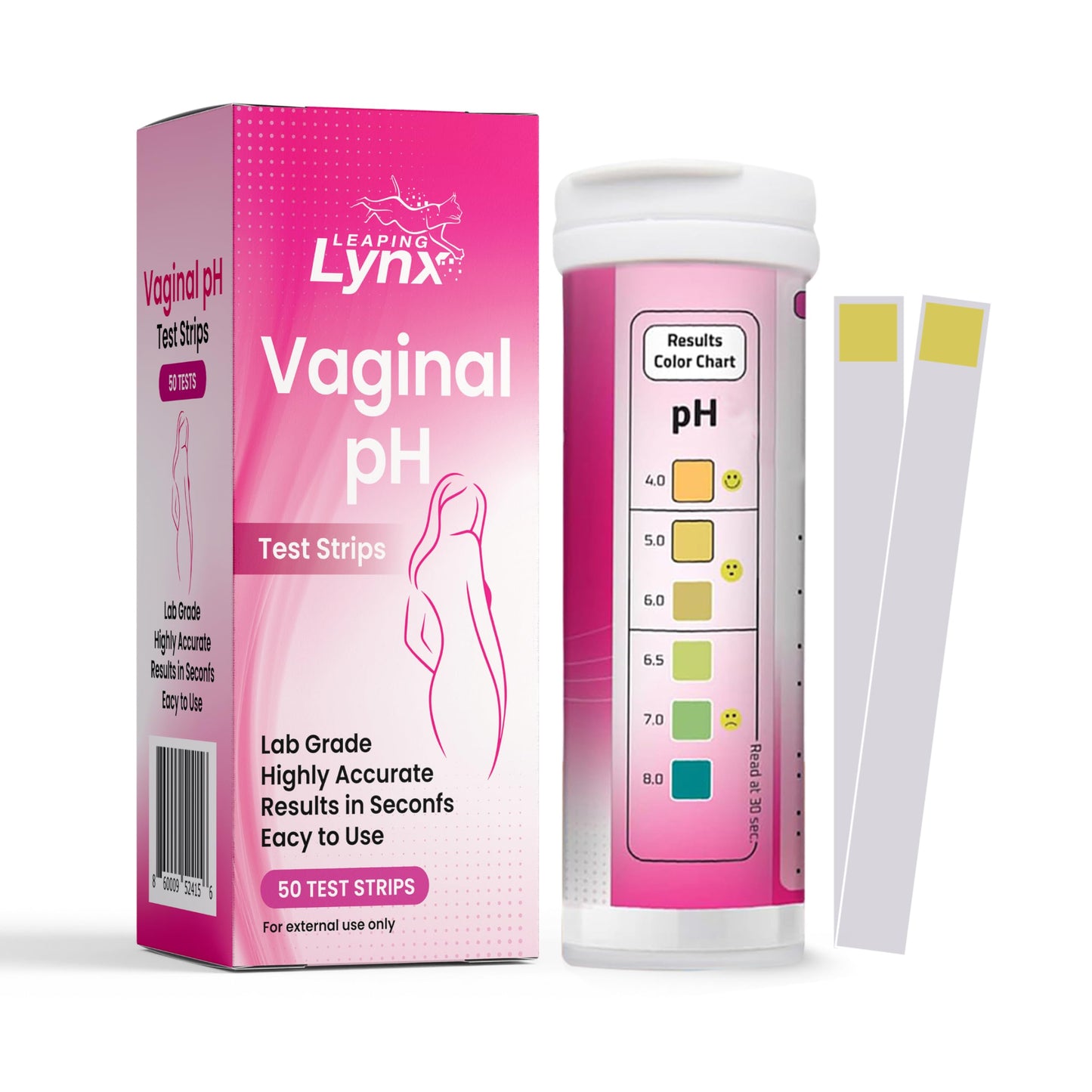 Vaginal pH Test Strips for Women – 50 Count | BV, Yeast & UTI Risk Screening | pH Range 4.0-8.0 | Easy Home Feminine Care Balance Check