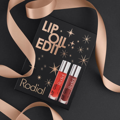 Rodial Lip Oil Edit Kit - Holiday Gift Set with Lip Oil Sugar Coral 0.13 fl. oz & Lip Oil Wild Plum 0.13 fl. oz, Hydrating, Plumping, High-Shine Botanical Lip Oils for Glossy Finish