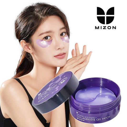 MIZON Marine Collagen Eye Gel Patch with Hydrolyzed Collagen, Caviar, and Chamomile for Firming, Nourishment, and Wrinkle Care- Korean Eye Mask– 60pcs –