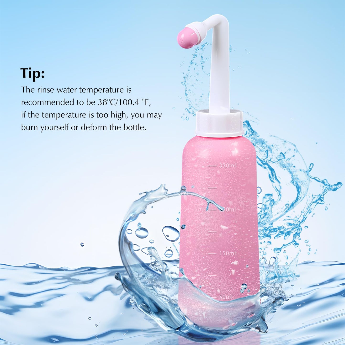 Peri Bottle for Postpartum Care, Travel Large Capacity 12oz/350ml, Portable Handheld Bidet for Perineal Recovery and Cleansing, New Mom After Birth Recovery Essentials