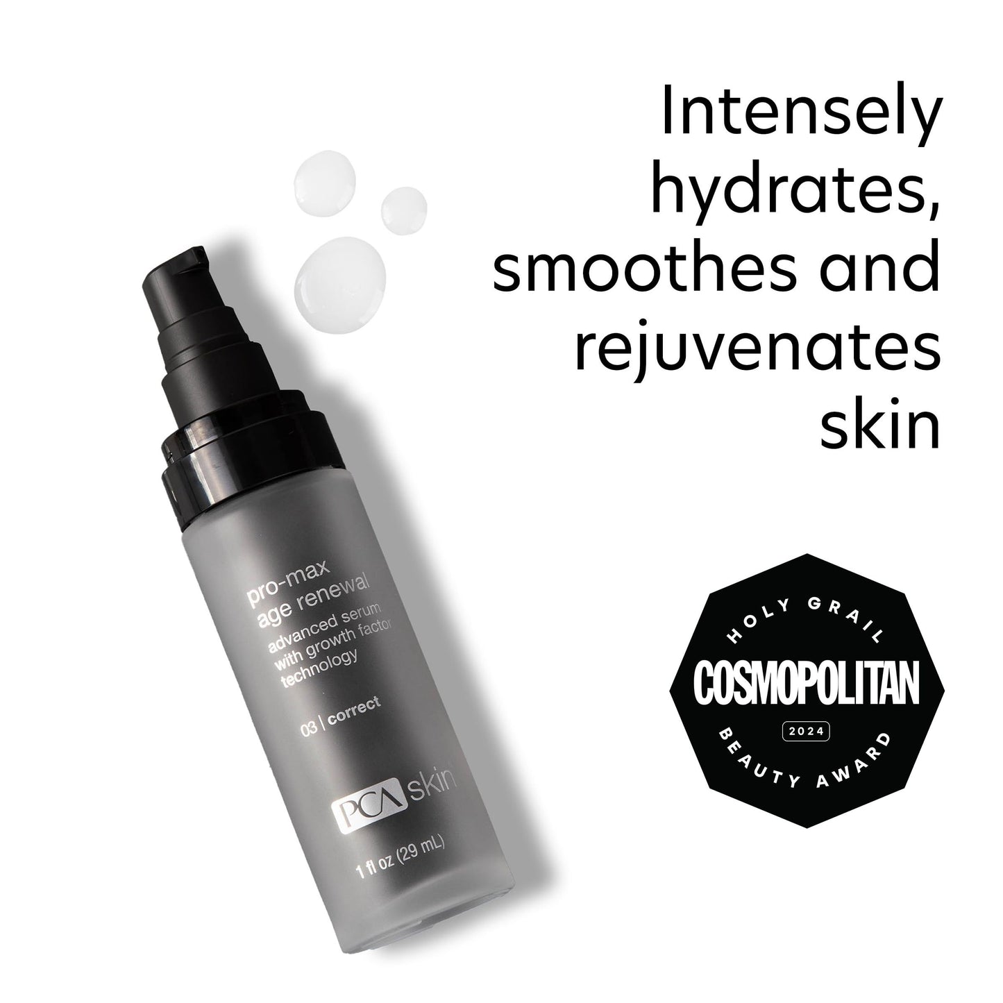 PCA SKIN Pro Max Age Renewal Anti Aging Serum, Anti Aging Face Serum for Reducing Wrinkles and Sagging Skin, Helps Lift and Firm Skin on Face and Neck, Safe For All Skin Types