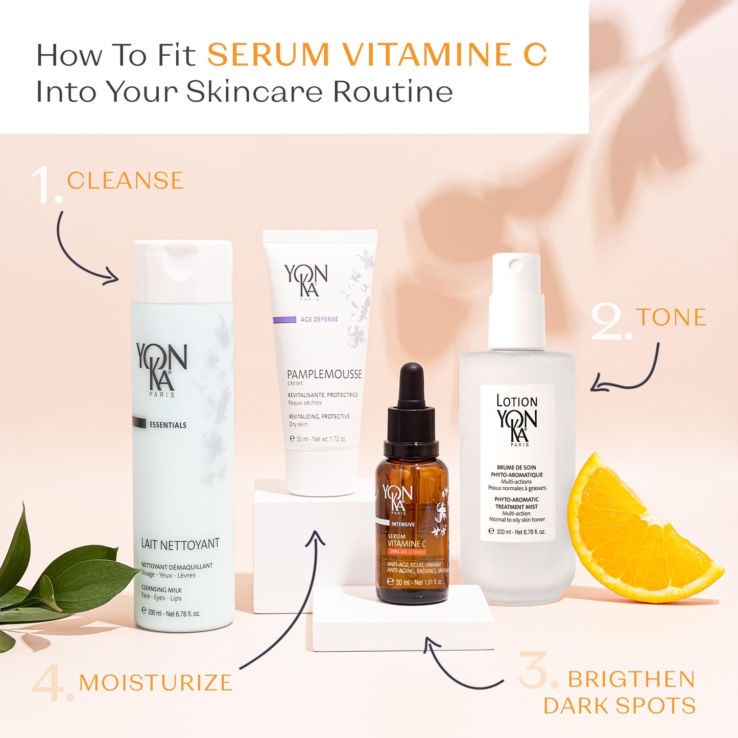 Yon-Ka 20% Vitamin C Serum | Highly Concentrated Anti-Aging Face Treatment to Even Tone, Firm Skin Texture and Boost Collagen | Made with 99% Narural Ingredients