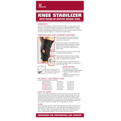 OTC Knee Stabilizer R.O.M. Orthotex Hinged Bars, Black, Large