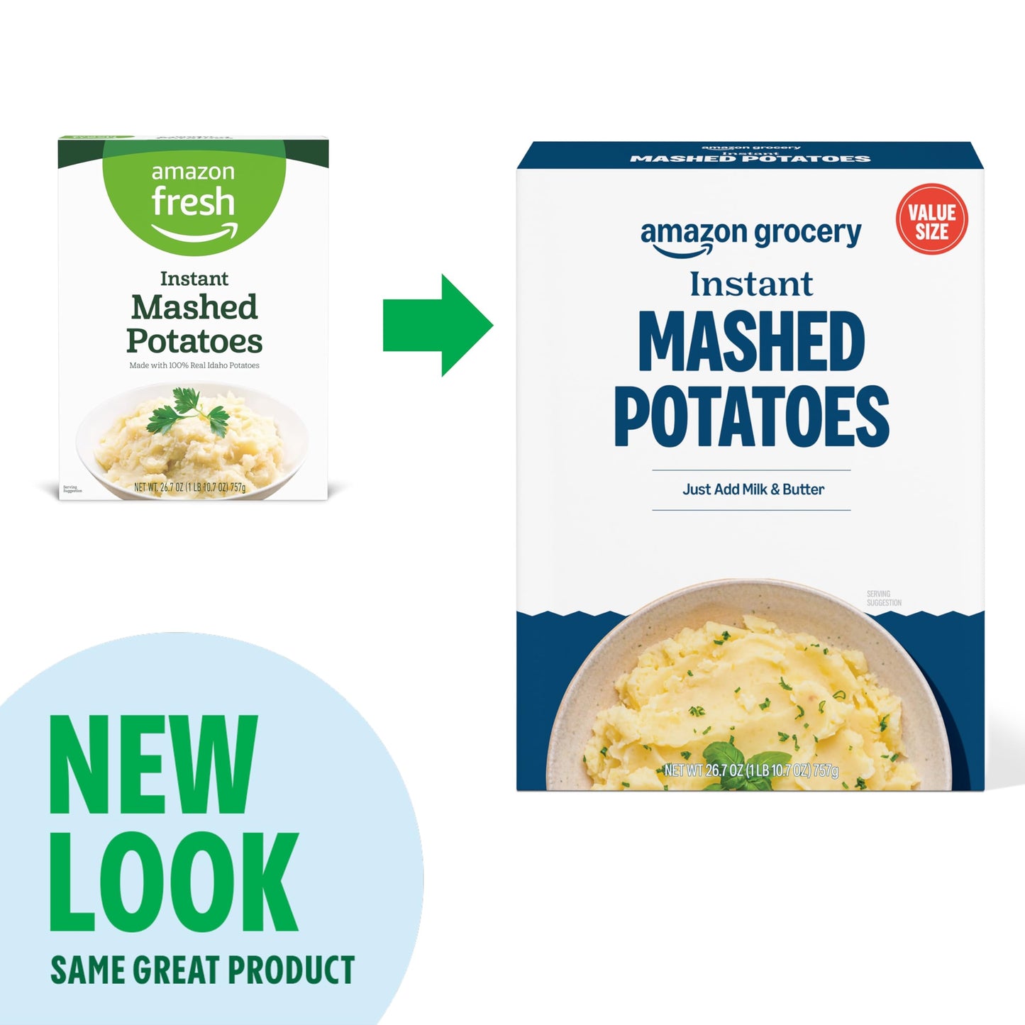 Amazon Grocery, Instant Mashed Potatoes, 26.7 Oz
