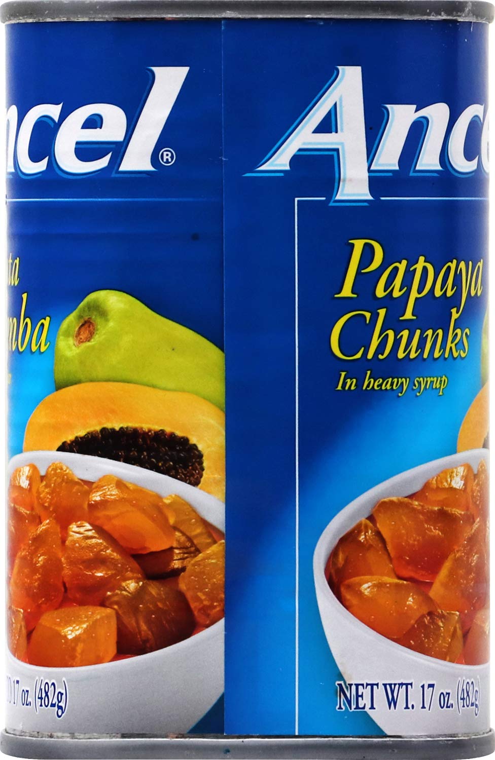 Ancel Papaya Chunks In Syrup, 17 Ounce (Pack of 24)