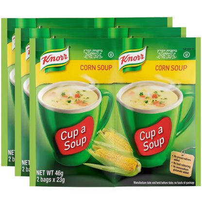 Knorr Corn Soup Mix 1.52oz (3x2 Packs for 6 Pouches Total)| Delicious, Warm, and Ready in Minutes!