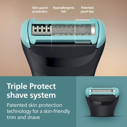 Philips Norelco Body Groomer 5000 Series, Intimate Hair Trimmer & Shaver for Men with Dual 100% Showerproof Full Body Shave & Trim Heads and Two Bi-Directional Body Hair Combs, BG5495/50