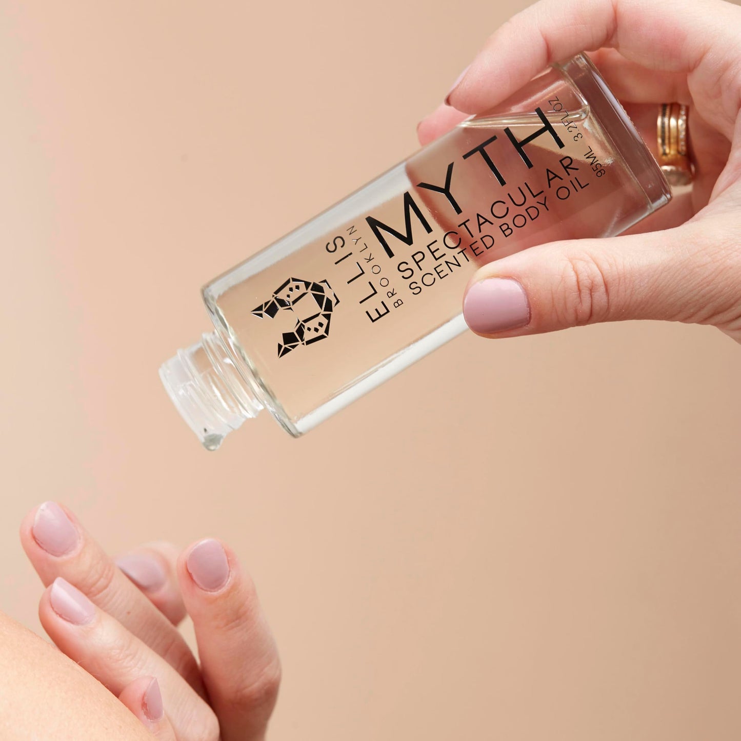 Ellis Brooklyn MYTH Scented Body Oil for Women with Bergamot, Jasmine & White Cedarwood, Vegan, Cruelty-Free, Sustainable Ingredients – 95ml/3.2 fl oz