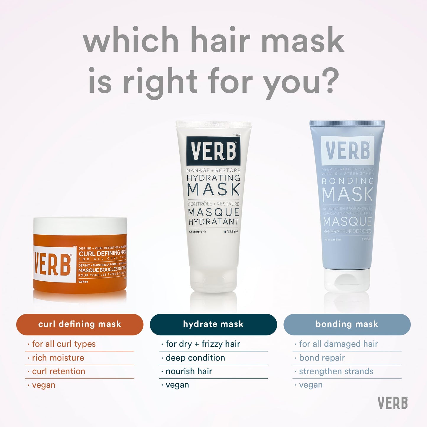 VERB Curl Defining Mask - Curl Definition + Retention - Moisturize + Reduce Frizz - Vegan, No Parabens or Harmful Sulfates