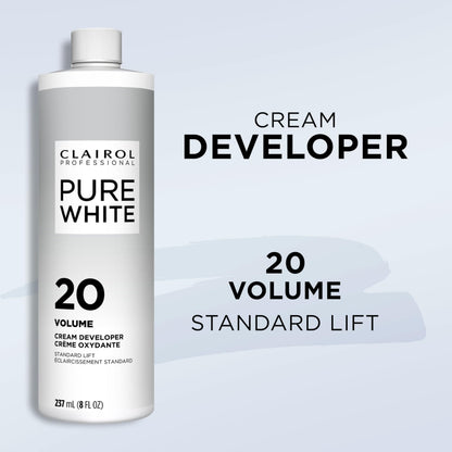 Clairol Professional Clairoxide Pure White 20 Volume Creme Developer, 8 Fl Oz (Pack of 1)