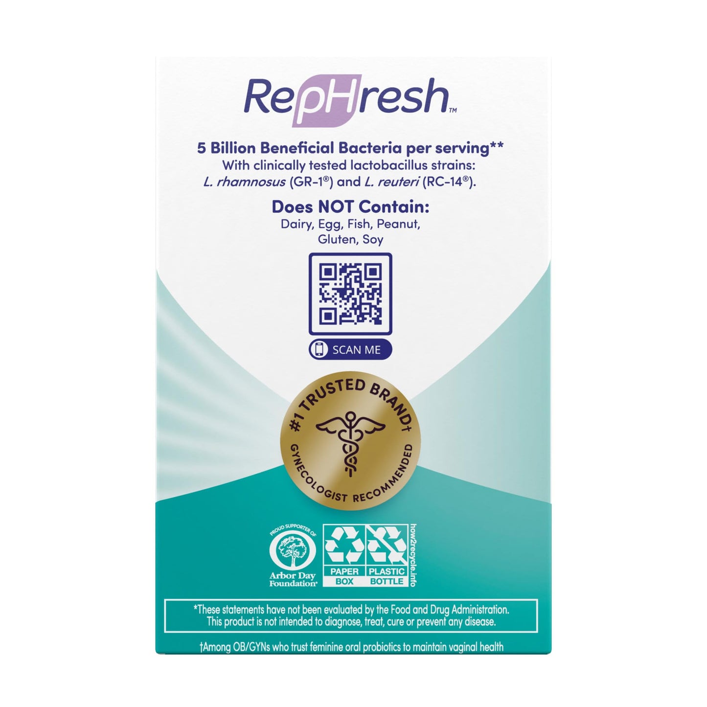 Rephresh Probiotic for Women 30 Capsules & Monistat Boric Acid Feminine Cleanser 10 Fl Oz