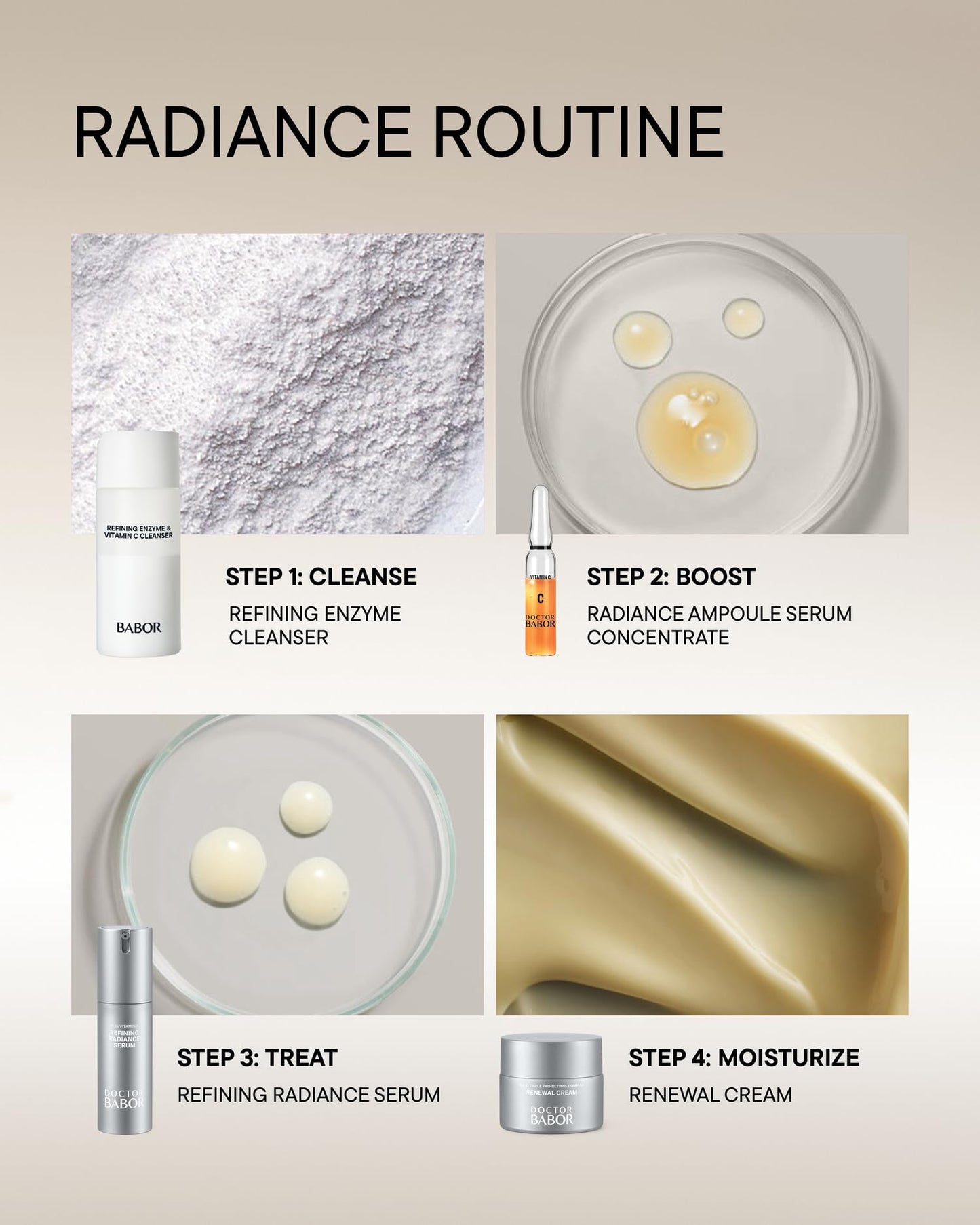 Doctor BABOR Radiance Ampoules Serum, 20% Vitamin C Treatment, with Hyaluronic Acid, High Dose, Face Pigment Spot Minimiser, for Smoother Skin with Glow, Against Wrinkles, 100% Vegan, 7 x 2 ml