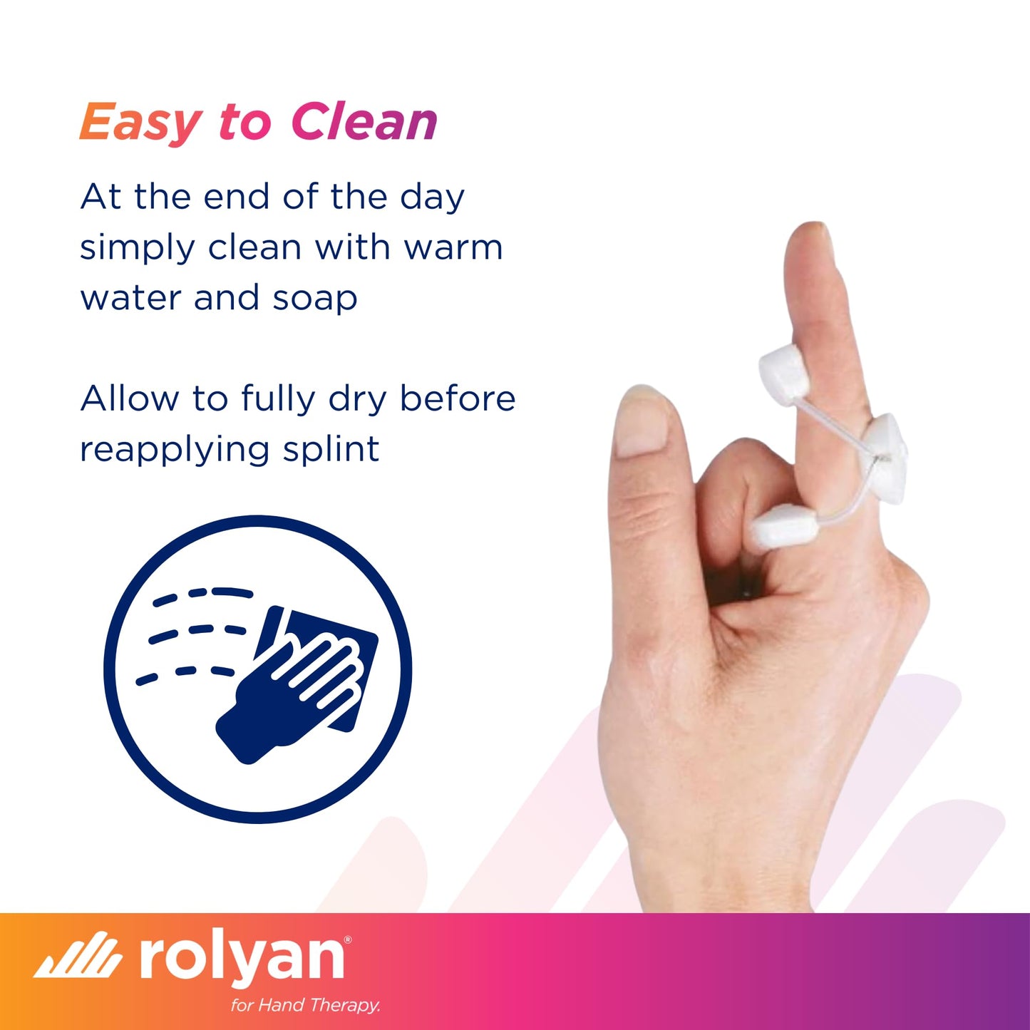 Rolyan Sof-Stretch Finger Extension Splint, Large, White, Finger Brace with Adjustable Fit, Latex-Free Finger Support for PIP Joint Extension, Boutonniere Deformity, Trigger Finger, and Edema