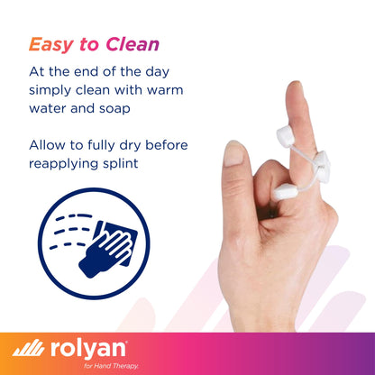Rolyan Sof-Stretch Finger Extension Splint, Large, White, Finger Brace with Adjustable Fit, Latex-Free Finger Support for PIP Joint Extension, Boutonniere Deformity, Trigger Finger, and Edema