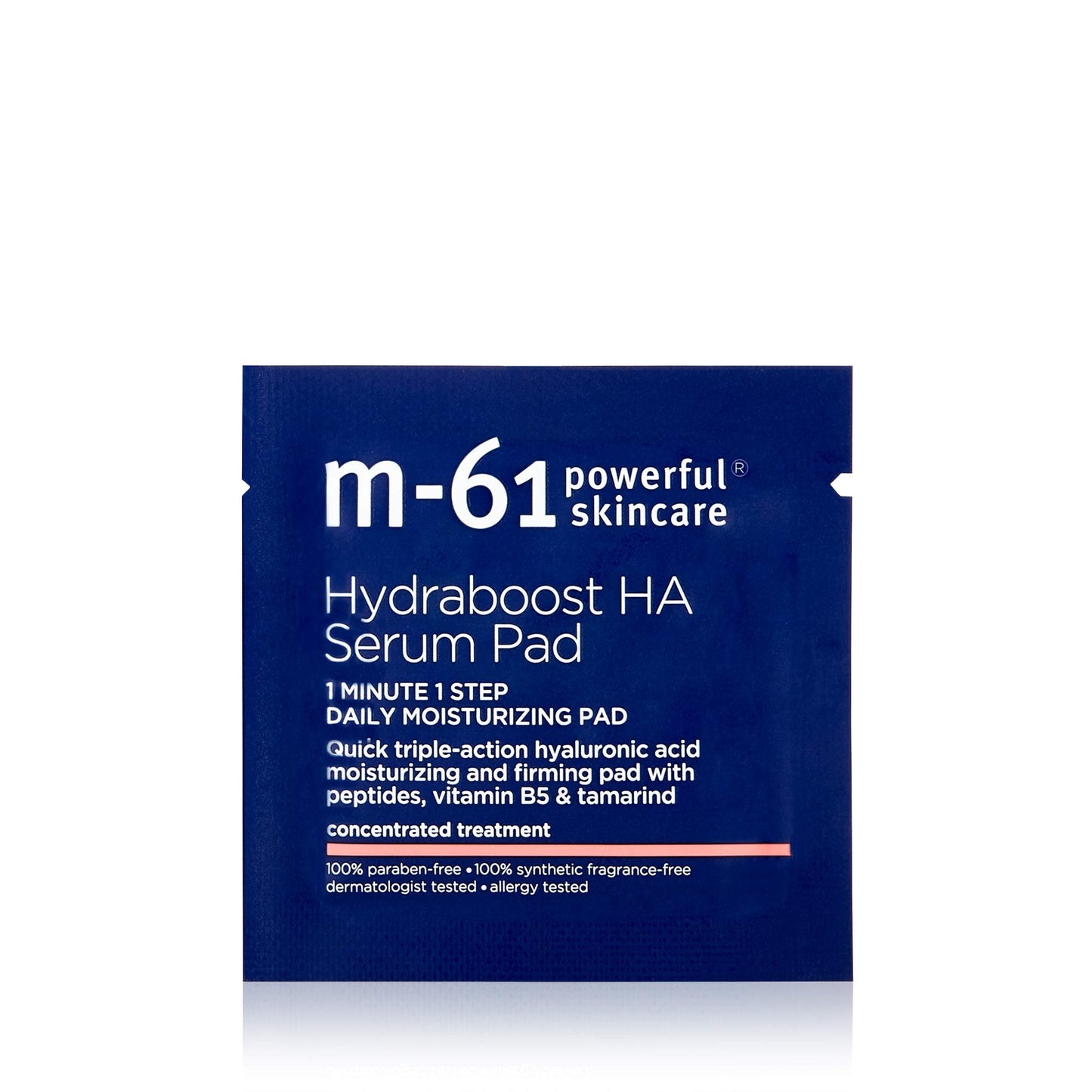m-61 Hydraboost HA Serum Pad | Hyaluronic Acid Serum Pads to Firm and Moisturize Up to 48 Hours. Dermatologist Tested. Fragrance Free. For All Skin Types. Individually Wrapped.