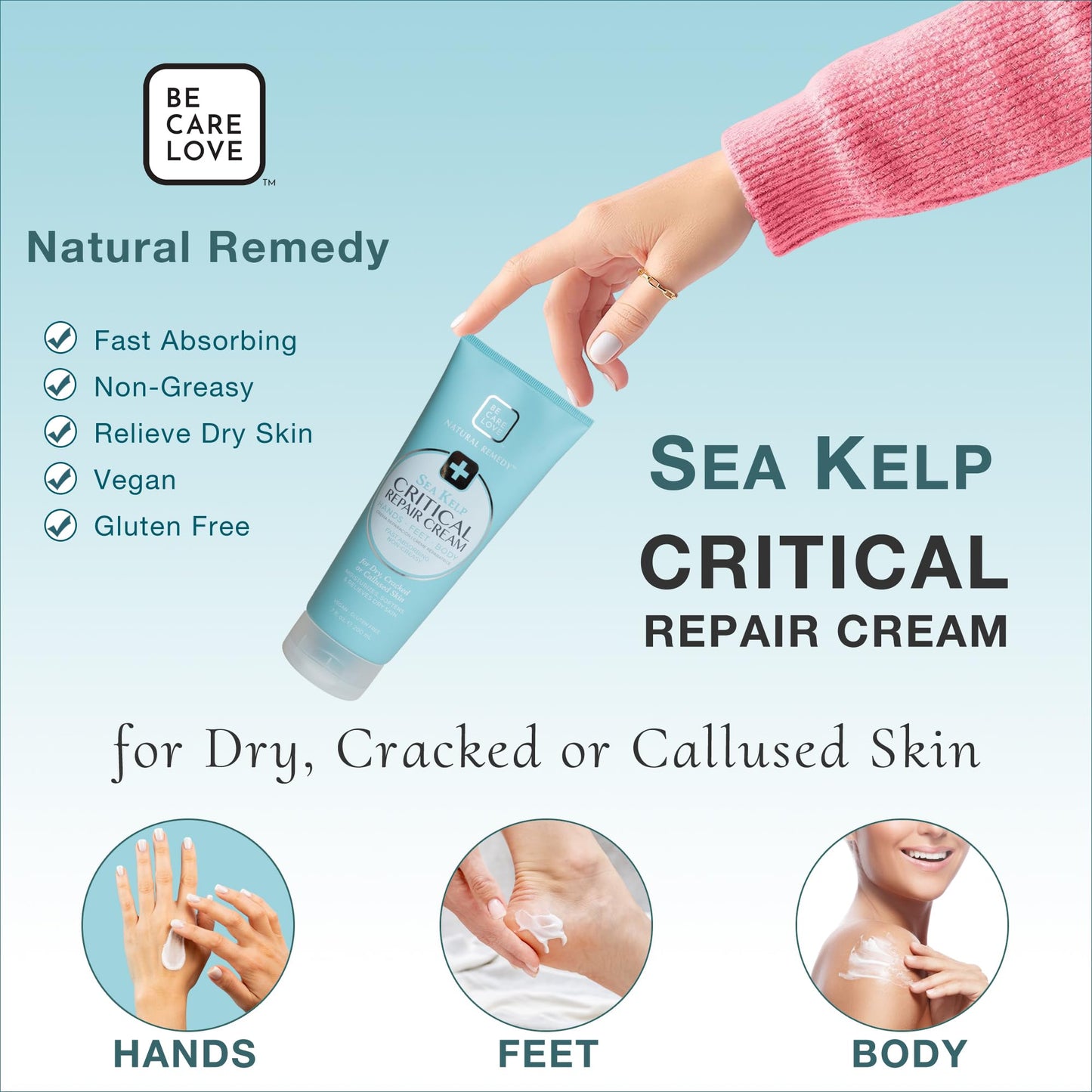 BCL Spa Critical Repair Cream with Organic Arnica Flower + Sea Kelp, intensely hydrating Argan Oil + Shea Butter to soothe + soften skin. 7 Fl Oz