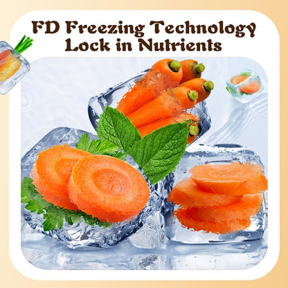 Freeze-Dried Diced Carrots - 1.76lb (28oz) Jar | Long Shelf Life Pantry Staple | Emergency Food, Cooking & Snacking | Vegan, Non-GMO, No Preservatives. Non-GMO Dehydrated Diced Carrots.
