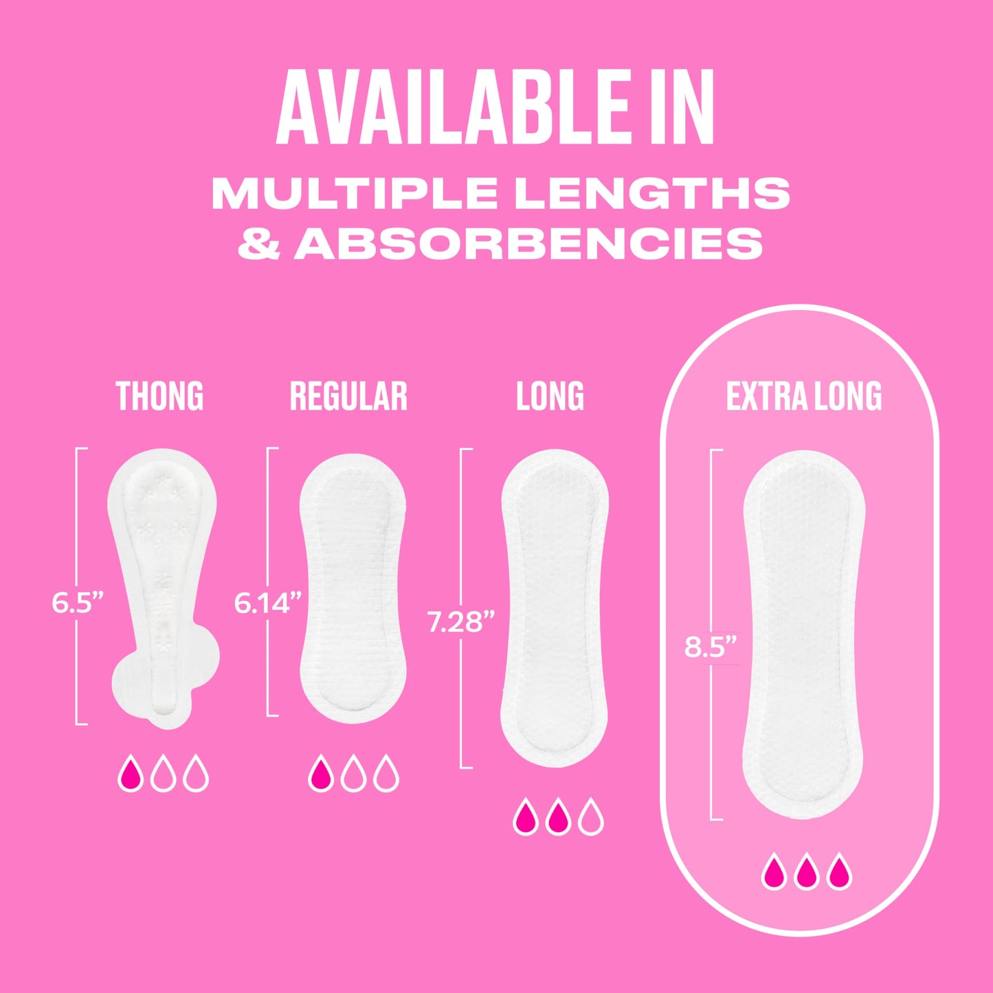 Carefree Regular Panty Liners, Extra Long, Unscented, 93ct, 8 Hour Odor Control