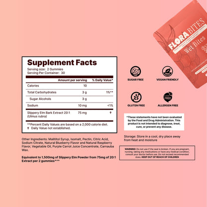 – Vaginal Dryness Gummies | Vaginal Moisturizer for Women, Feminine Care with Slippery Elm Bark & Mixed Berries | Sugar-Free, Blueberry Flavor, Vegan, 60 Count