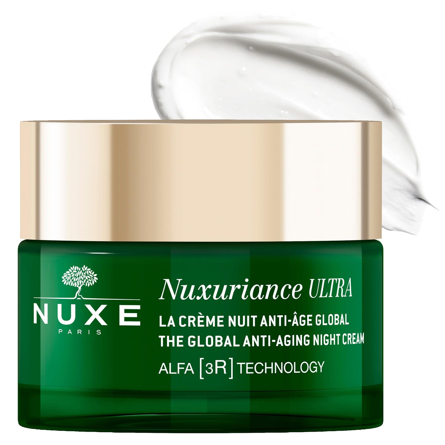 Nuxe Nuxuriance Ultra Global Anti-Aging Night Cream with Hyaluronic Acid and ALFA 3R Technology, Revitalize, Renewing, Resurfacing Treatment, 1.7 fl oz