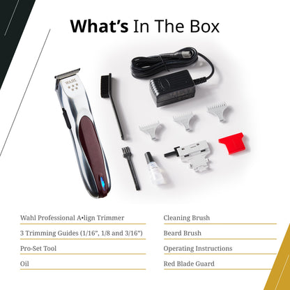 Wahl Professional 5 Star Align Trimmer, Narrow T-Blade, High-Speed Rotary Motor, Cordless 180-Minute Run Time