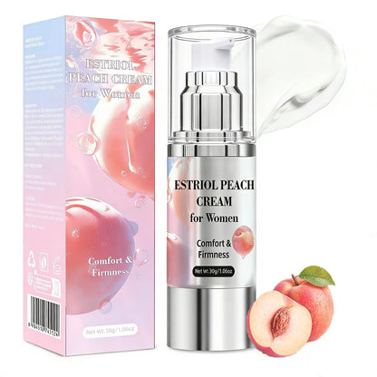 Bioidentical Estriol Cream for Women, Intimate Moisturizing Cream for Vaginal Dryness & Discomfort, Menopause Support (Peach Flavor)