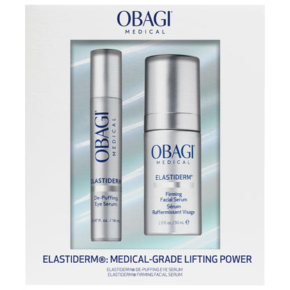 Obagi ELASTIDERM Facial Serum 1oz & Eye Serum .47oz Set – Clinically Proven to Firm Skin, Target Signs of Aging & De-Puff Eyes with Caffeine & Patented Bi-Mineral Contour Complex