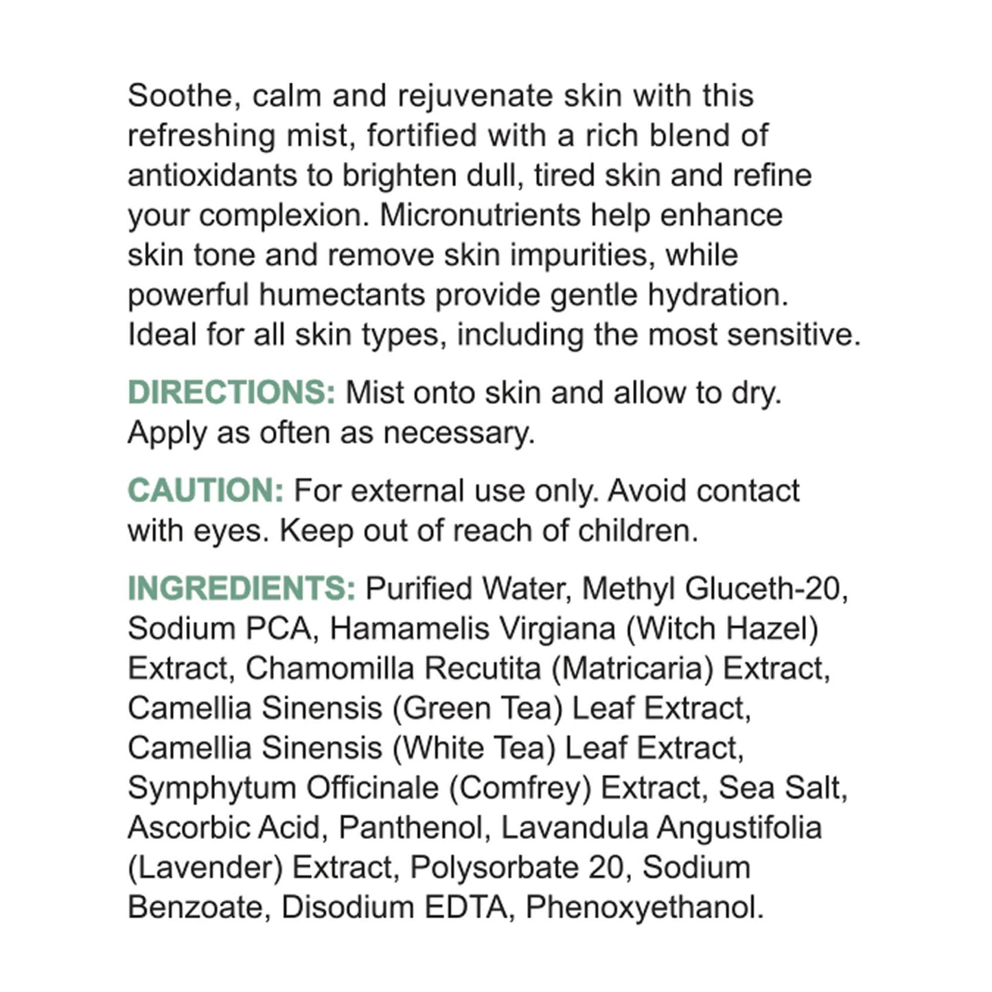 Replenix Soothing Antioxidant Mist, Calming Facial Spray, Dermatologist Developed for All Skin Types, Oil Free, Paraban Free, Non-comedogenic (2.7 oz)