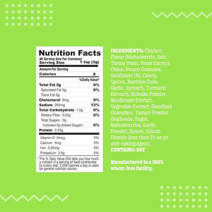 SAMABILA Chicken Lite Instant Ramen Seasoning Powder (35% LESS SODIUM) - Gluten Free - Vegan - Mild - Premium Instant Noodle Soup Powder - 5 oz