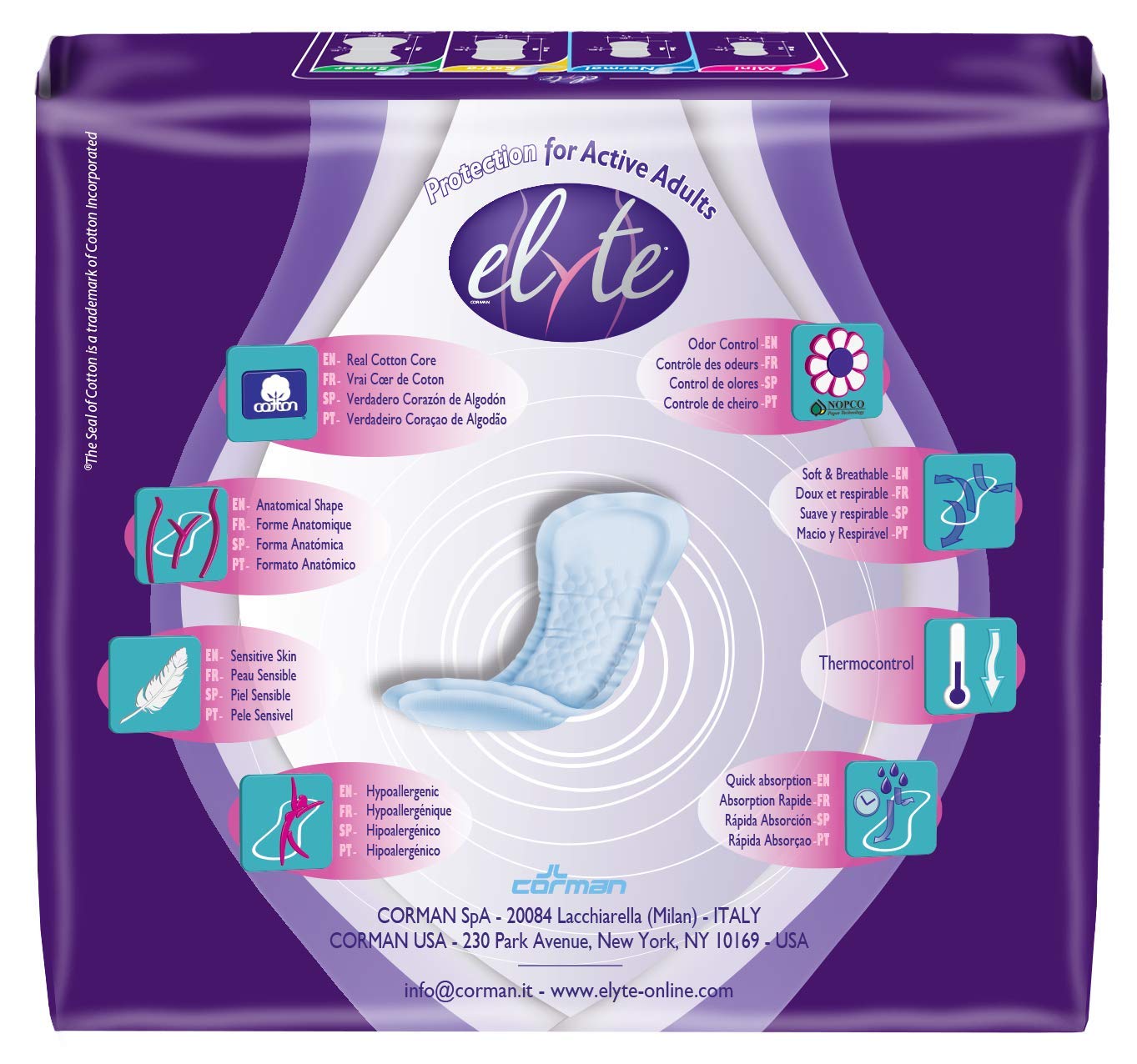 Elyte Elyte Light Inco Pads Normal, 24-Count (Pack of 1)