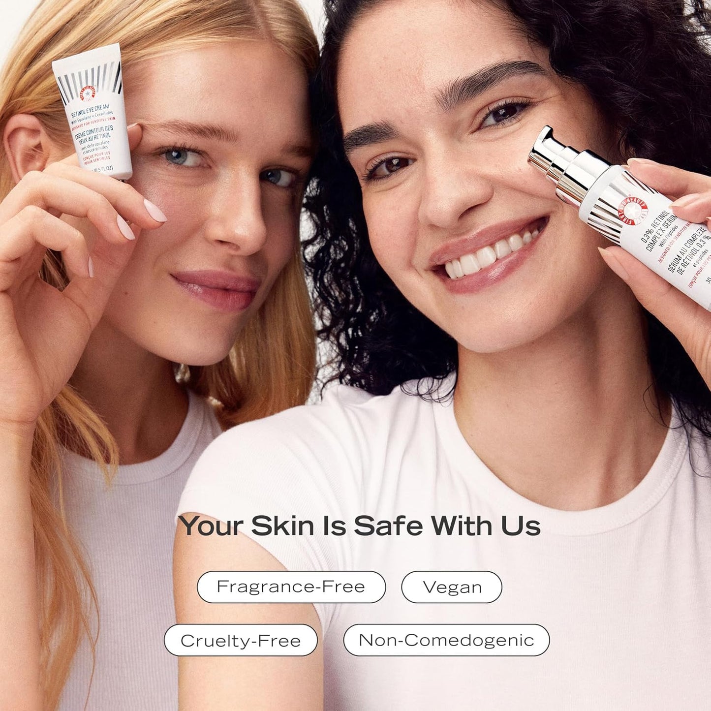 First Aid Beauty - 0.3% Retinol Complex Serum with Peptides, Designed for Sensitive Skin, Helps Visibly Improve Lines and Wrinkles with Less Irritation than Traditional Retinol, Non-Comedogenic, 1 oz