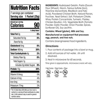 BariWise Protein Soup Mix, Chicken Noodle, 15g Protein, Low Carb (7ct).