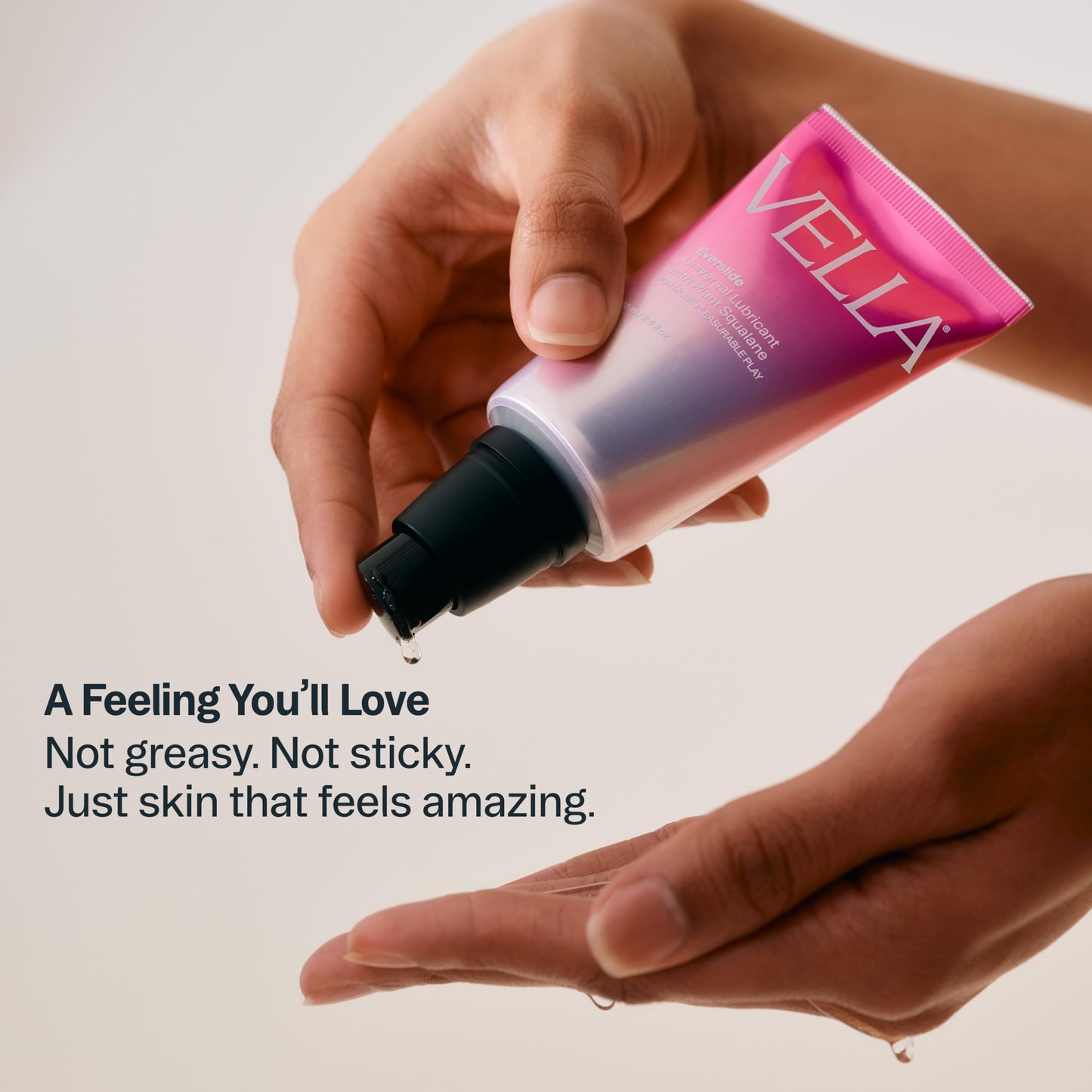 Vella Everslide Silicone Glide Gel for Women & Couples, Long Lasting Intimate Moisture Enhancer with Squalane & Sea Buckthorn Oil, Non Greasy, pH Balanced Feminine Care, Vegan 70ml