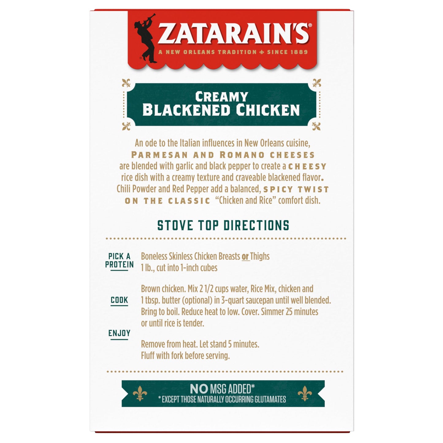 Zatarain's Creamy Blackened Chicken Rice Mix, 8 oz (Pack of 8)