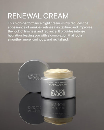 BABOR Renewal Cream with Retinol & Hydrating Complex – Anti-Aging Face Moisturizer for Firmer, Smoother Skin & Luminous Tone, Vegan Clean Formula Made in Germany, Hydrating Day & Night Cream