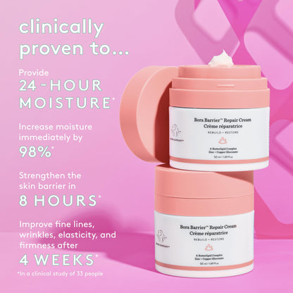 Drunk Elephant Bora Barrier Repair Cream - Ultra-Rich Moisturizer - Clean Clinical Skincare - Cruelty-Free - Dermatologist-Tested - Free of Essential Oils, Silicones, and Fragrance