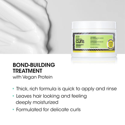 ALL ABOUT CURLS Bond Building Treatment Cream, Strengthens & Protects, Vegan & Cruelty Free, Sulfate Free, 8 Fl Oz