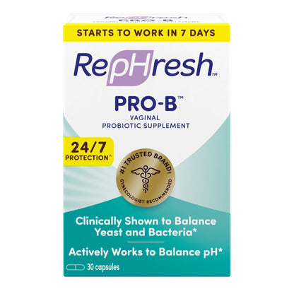 Rephresh Probiotic for Women 30 Capsules & Monistat Boric Acid Feminine Cleanser 10 Fl Oz