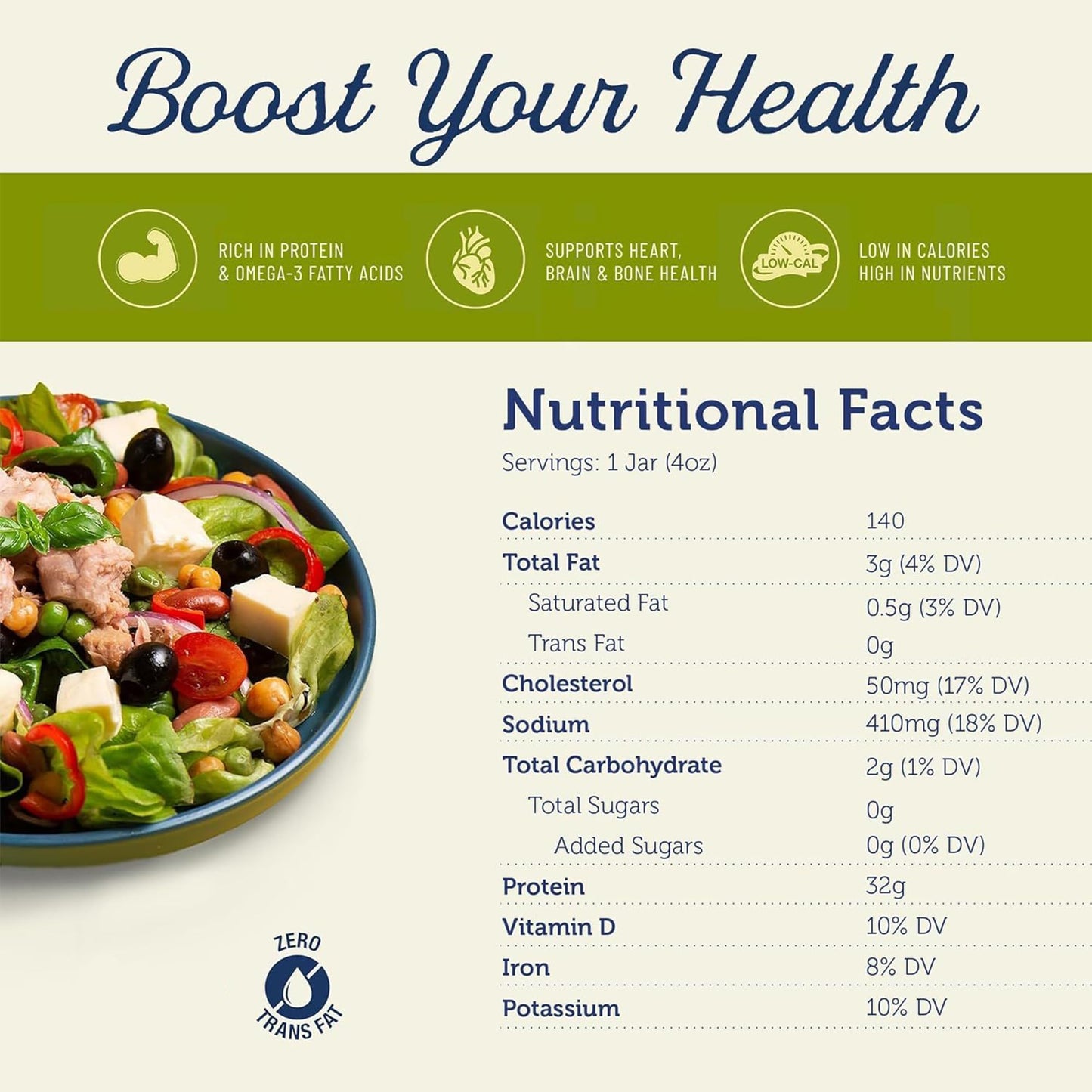 ONBOARD Yellowfin Tuna Fillets, Mediterranean Seafood Diet | Pescatarian Jarred Atun, Fresh Sea Tuna Salad | High in Protein - Healthy Ready-to-Eat Snacks, Packed in Glass Jar | (6 Packs, Spring Water)