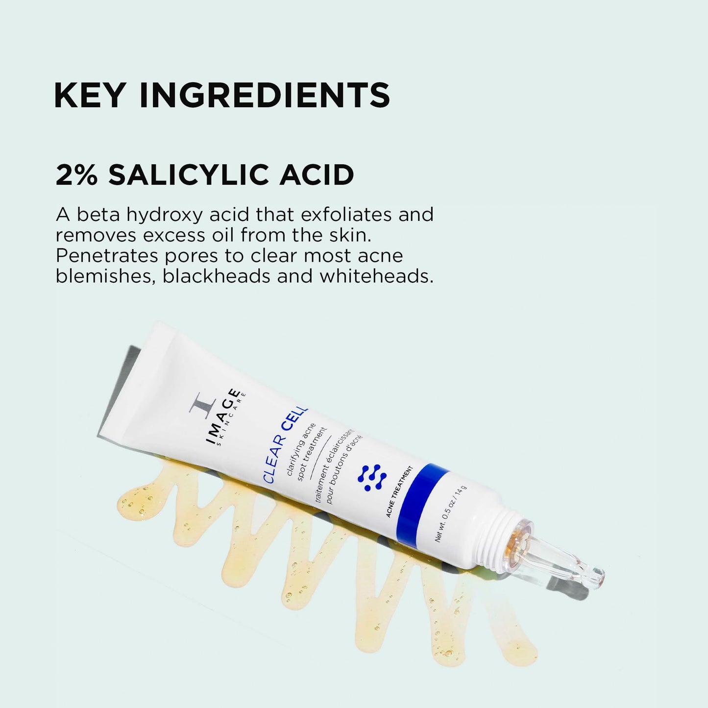 IMAGE Skincare, CLEAR CELL Clarifying Acne Spot Treatment, with Salicylic Acid, Targets Existing Acne Blemishes while Preventing New Blemishes from Forming, 0.5 oz